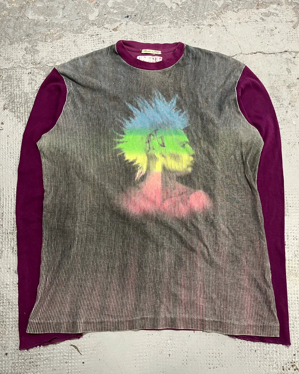 1990s Jean Paul Gaultier Punk Grey & Purple Longsleeve  rdLNsbD 3