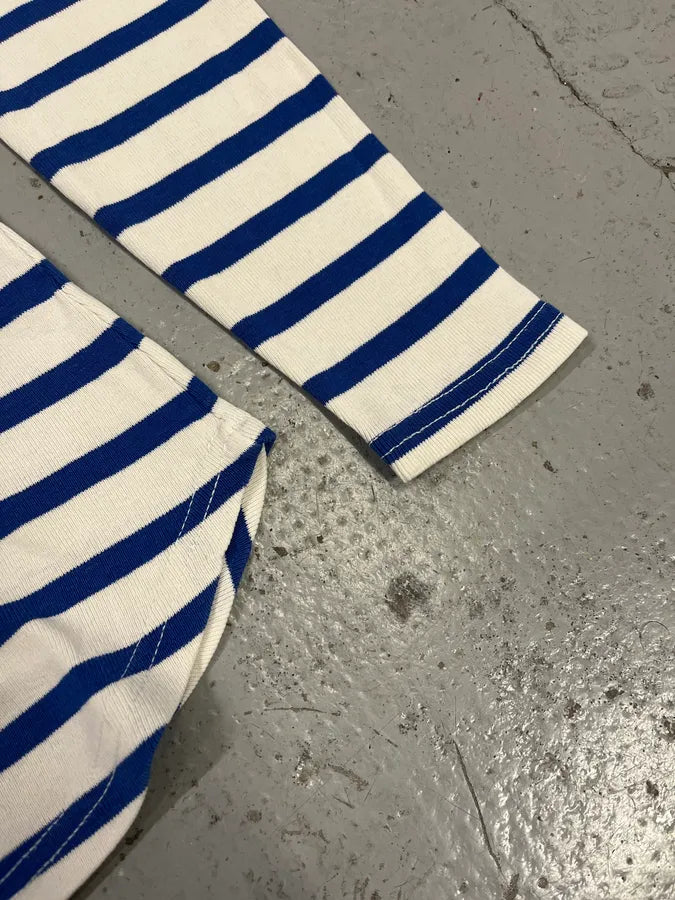 1990s Jean Paul Gaultier Sailor White & Blue Stripes Longsleeves kmfGhWd 6