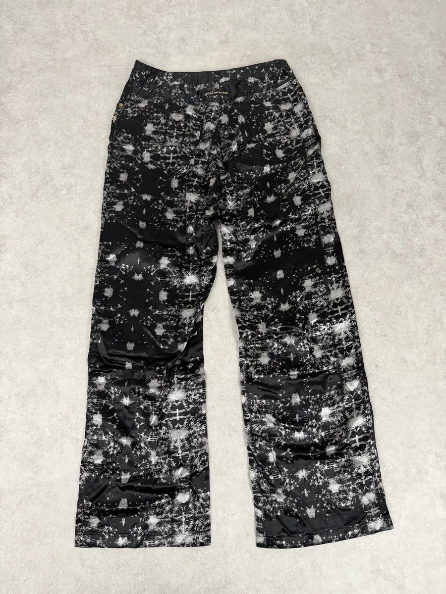 1990s Jean Paul Gaultier Satin Tie Dye Archive Black Pants qNQSKJD 1