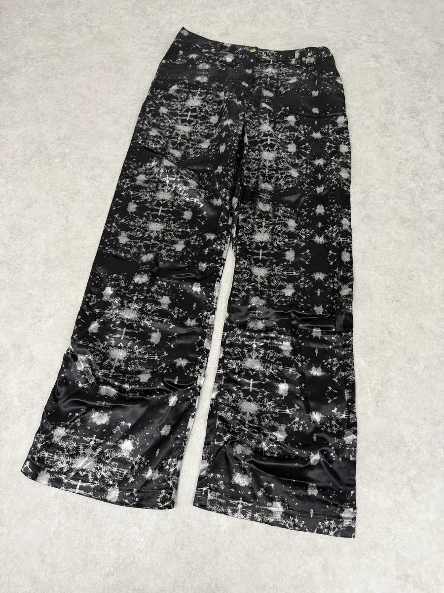 1990s Jean Paul Gaultier Satin Tie Dye Archive Black Pants qNQSKJD 5