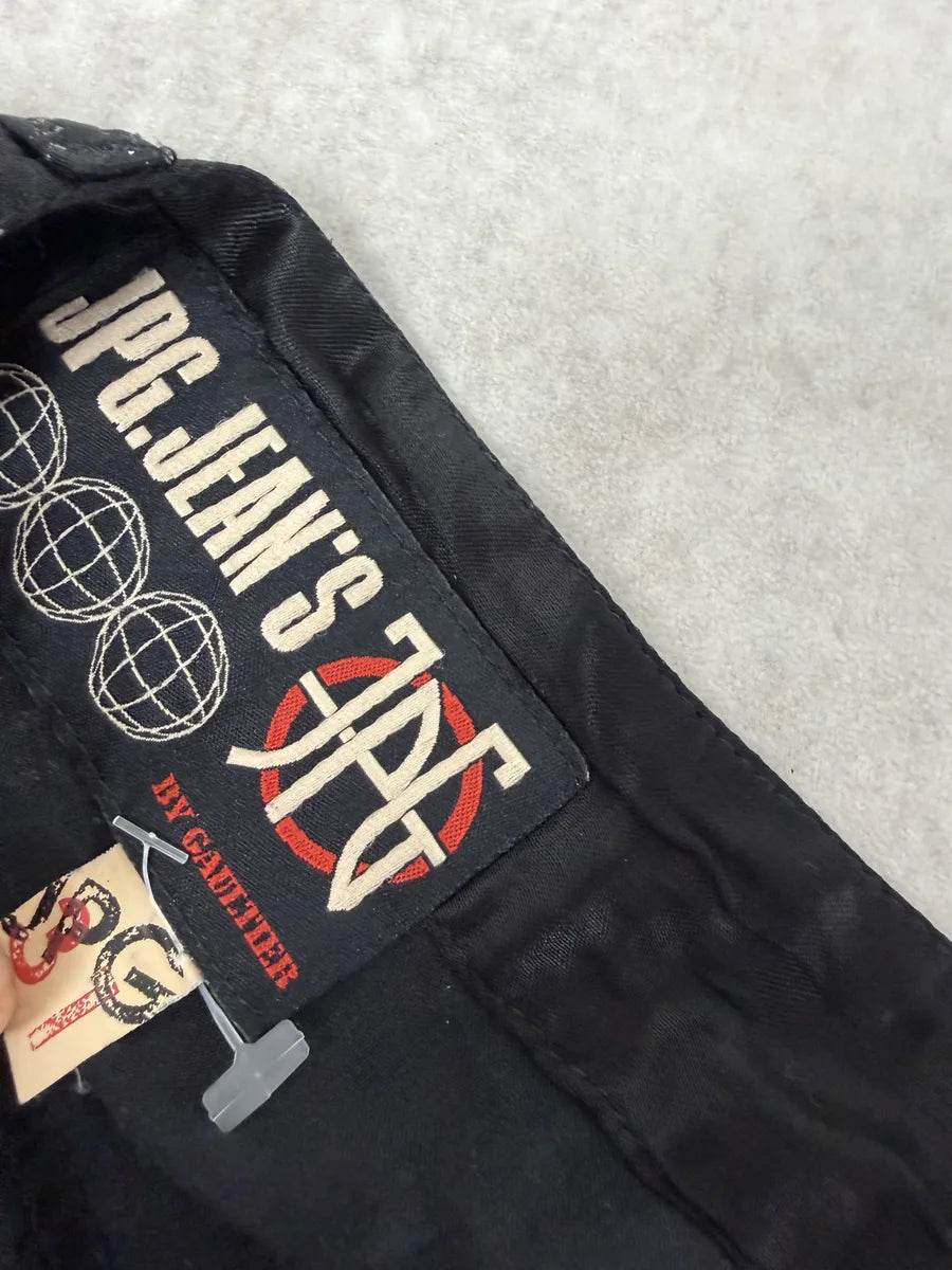 1990s Jean Paul Gaultier Satin Tie Dye Archive Black Pants qNQSKJD 7