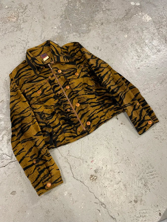 1990s Jean Paul Gaultier Savage Yellow Safari Zebra Jacket (S/M) uoKQkNc 1