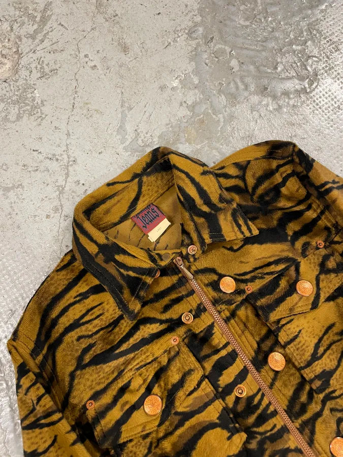 1990s Jean Paul Gaultier Savage Yellow Safari Zebra Jacket (S/M) uoKQkNc 2