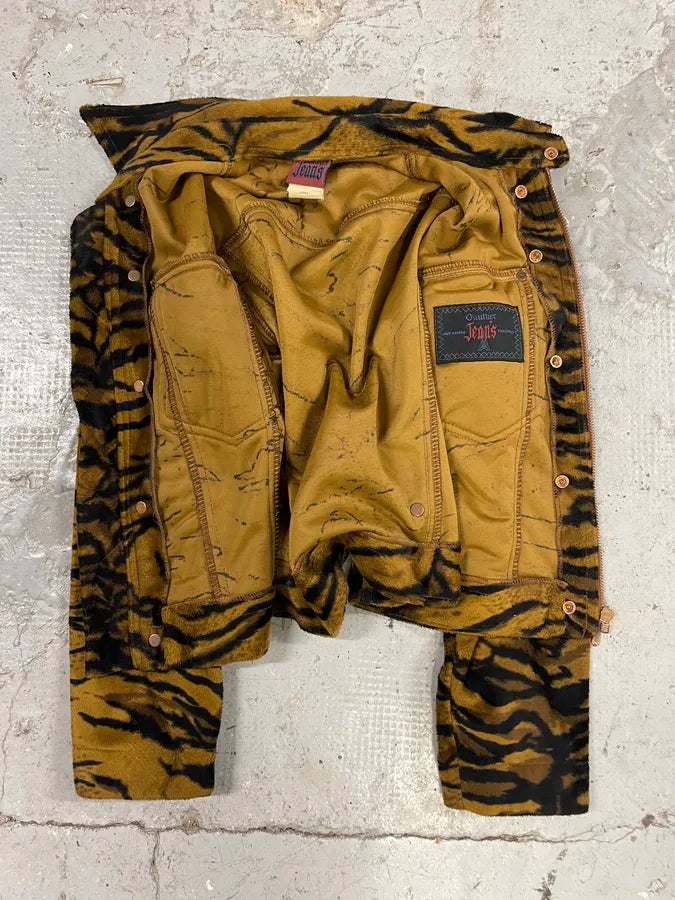 1990s Jean Paul Gaultier Savage Yellow Safari Zebra Jacket (S/M) uoKQkNc 4