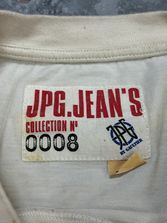 1990s Jean Paul Gaultier Snake Woman Creamy Longsleeves DbxlihG 10