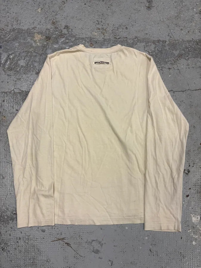 1990s Jean Paul Gaultier Snake Woman Creamy Longsleeves DbxlihG 5