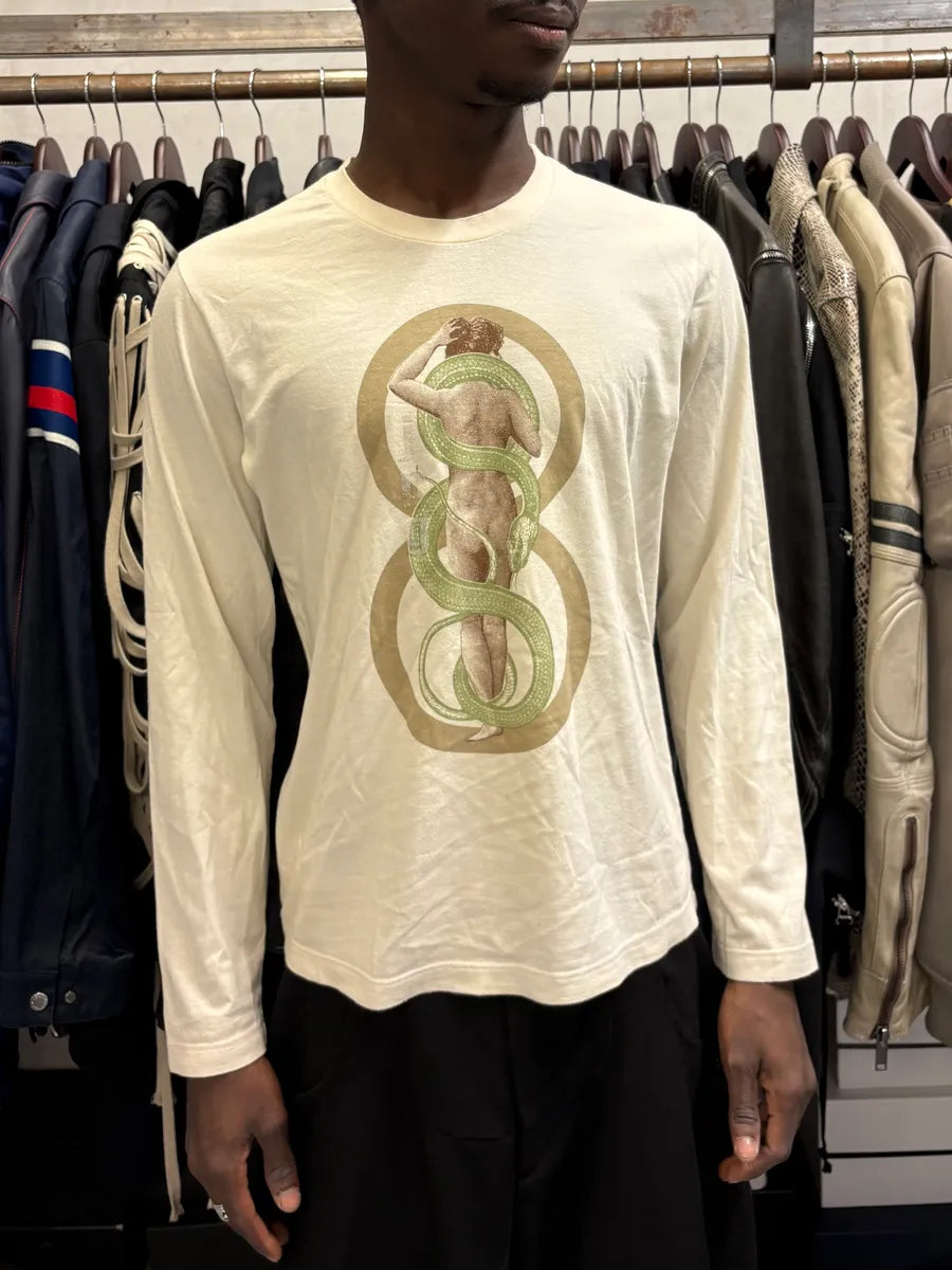1990s Jean Paul Gaultier Snake Woman Creamy Longsleeves DbxlihG 1