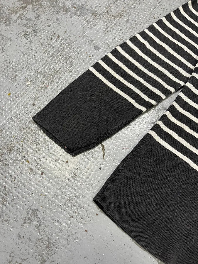 1990s Jean Paul Gaultier White & Navy Striped Marine Sweater cGvNzqo 4
