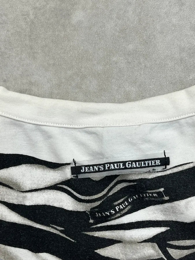 1990s Jean Paul Gaultier White Sailor Trompe-l’oeil T-Shirt VkKQpVd 8