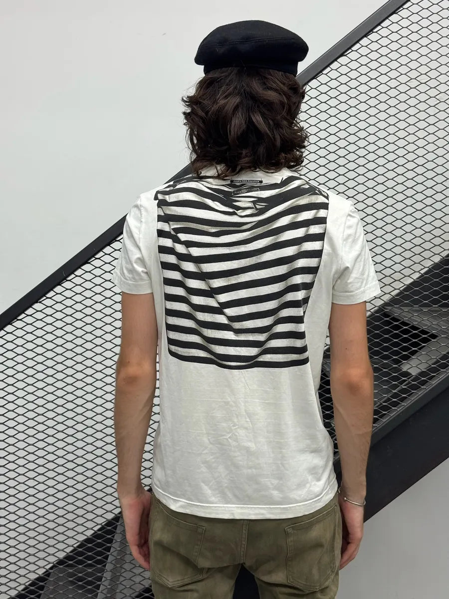 1990s Jean Paul Gaultier White Sailor Trompe-l’oeil T-Shirt VkKQpVd 1