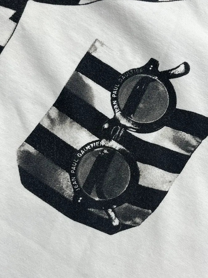 1990s Jean Paul Gaultier White Sailor Trompe-l’oeil T-Shirt VkKQpVd 4
