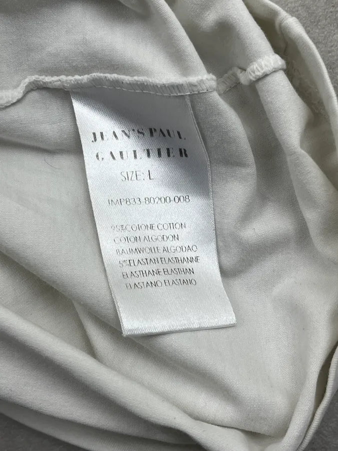 1990s Jean Paul Gaultier White Sailor Trompe-l’oeil T-Shirt VkKQpVd 11