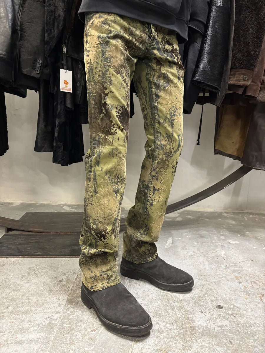 1990s Jean Paul Gaultier World Eroded Velvet Pants (S) LIcAFYD 1