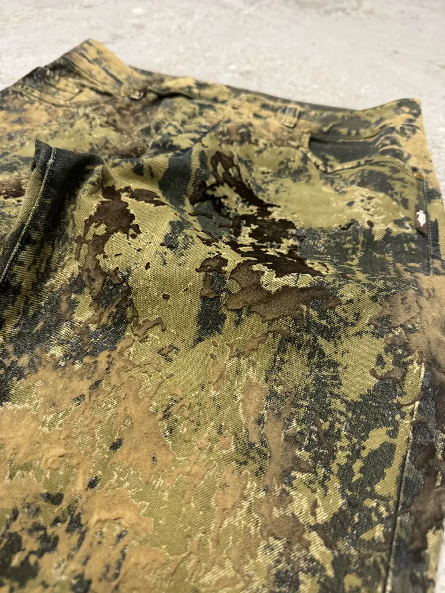 1990s Jean Paul Gaultier World Eroded Velvet Pants (S) LIcAFYD 13