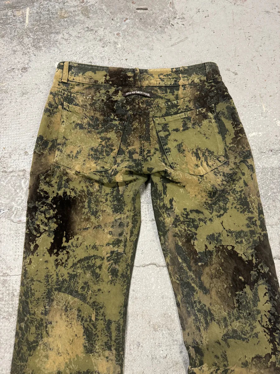 1990s Jean Paul Gaultier World Eroded Velvet Pants (S) LIcAFYD 6