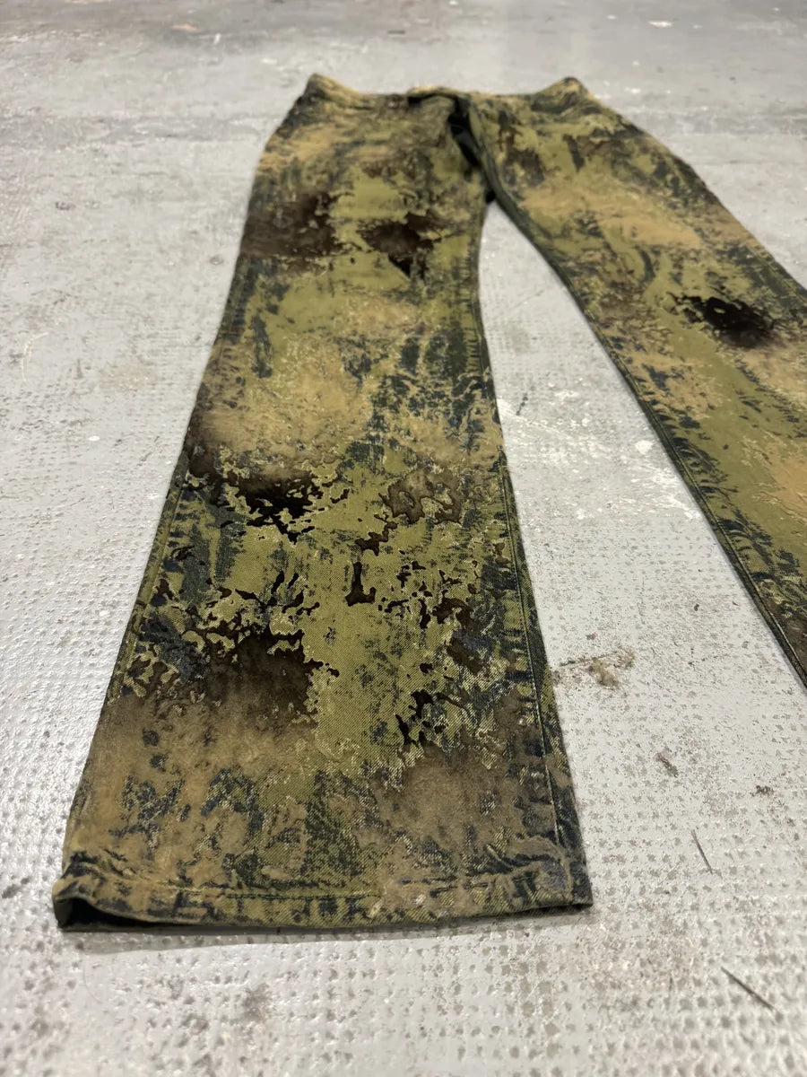 1990s Jean Paul Gaultier World Eroded Velvet Pants (S) LIcAFYD 9