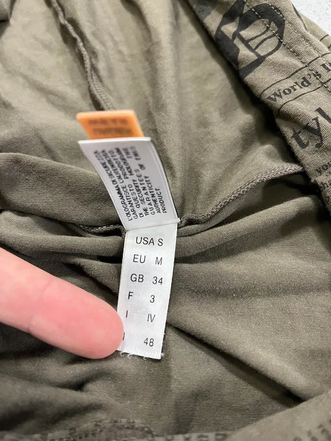 1990s John Galliano Newspaper Khaki Hoodie xgguIop 9