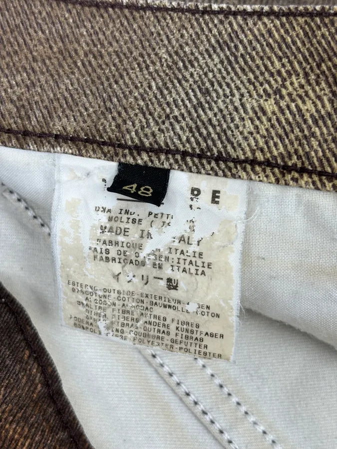 SS2004 Cavalli Brown Denim Metallic Skirt DbuAyQu 9