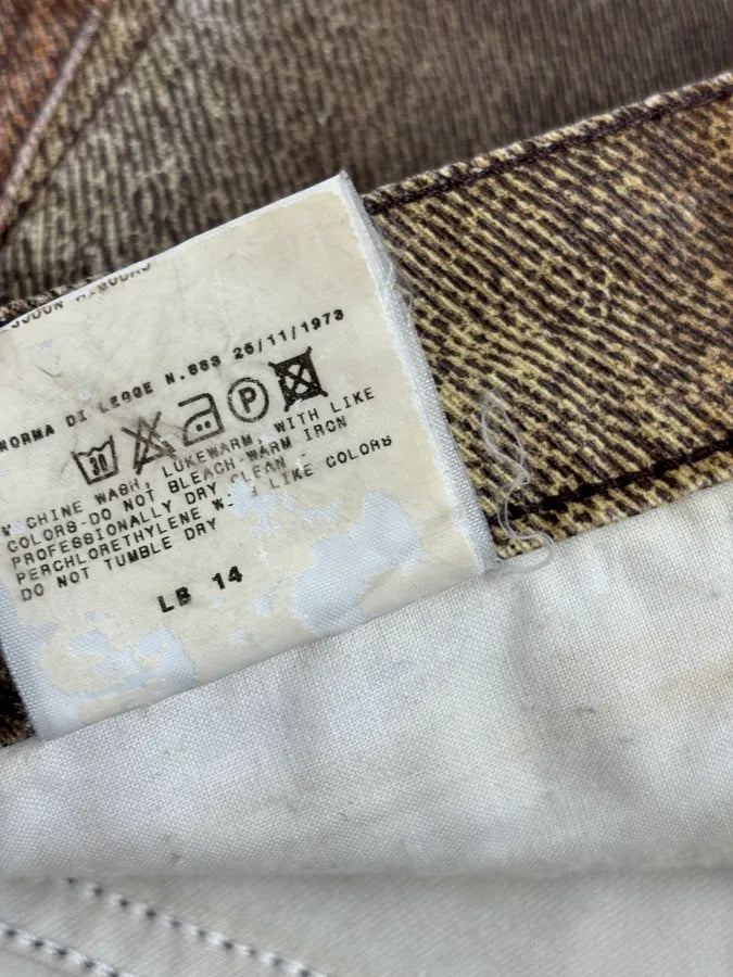 SS2004 Cavalli Brown Denim Metallic Skirt DbuAyQu 10