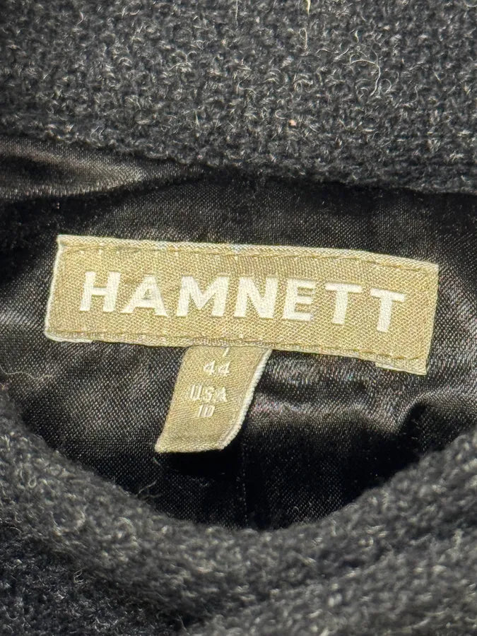 1990s Katharine Hamnett Black Wool Fur Sleeves Jacket CIpXJkK 4