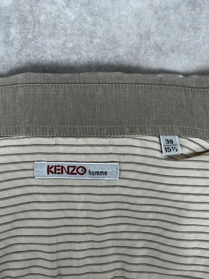 1990s Kenzo Beige & Light Green Patchwork Vest Shirt BKprjmp 8