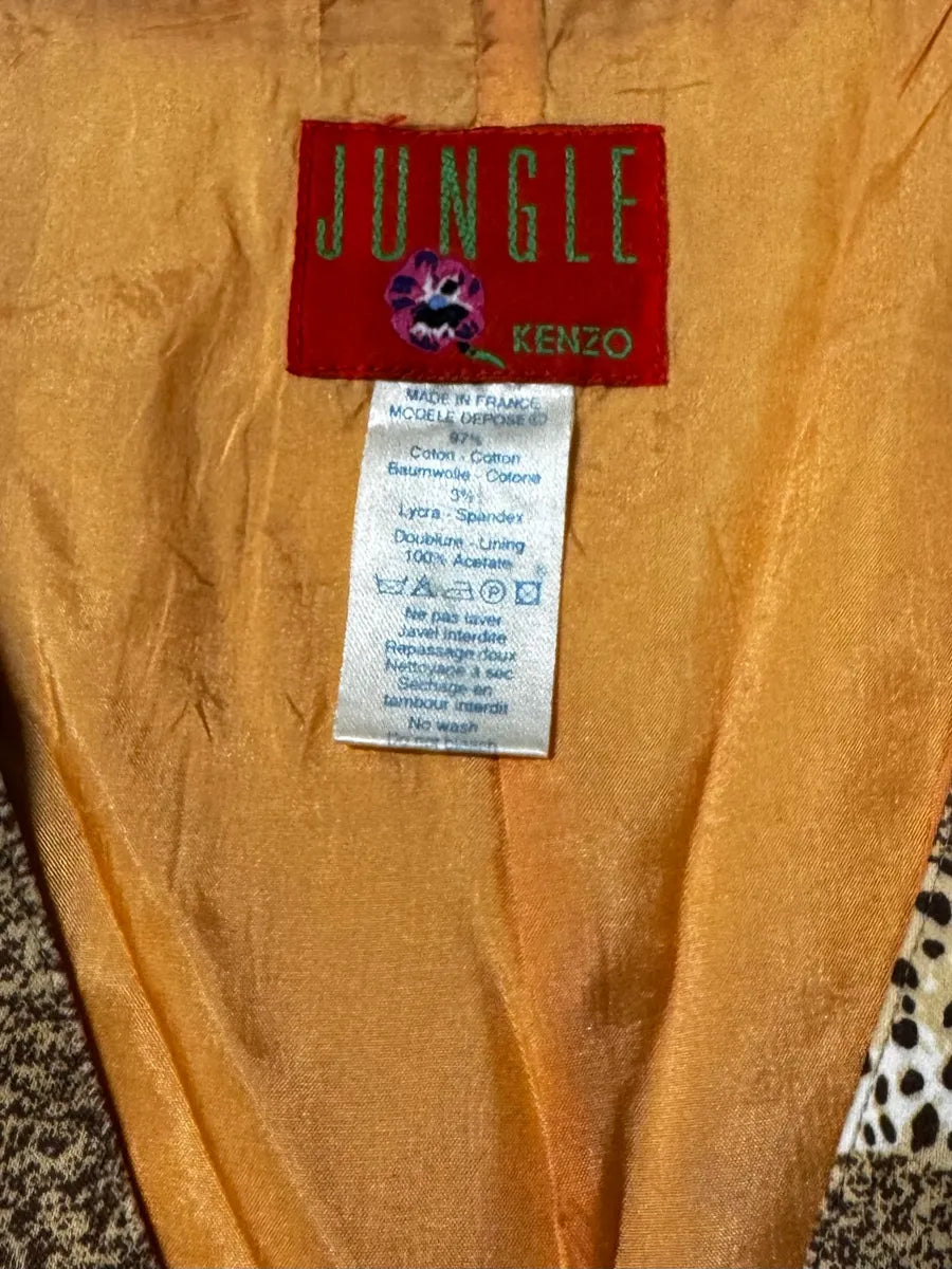 1990s Kenzo Beige Cheetah Print  Vest gcgiHMp 6