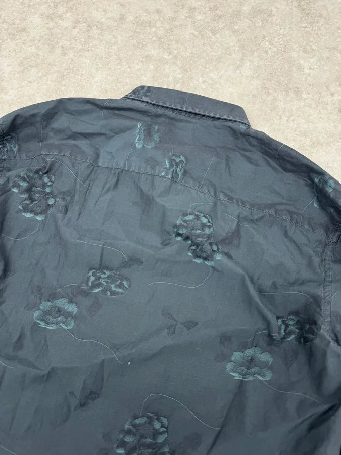 1990s Kenzo Blue Flower Print Shirt tWrsKut 5