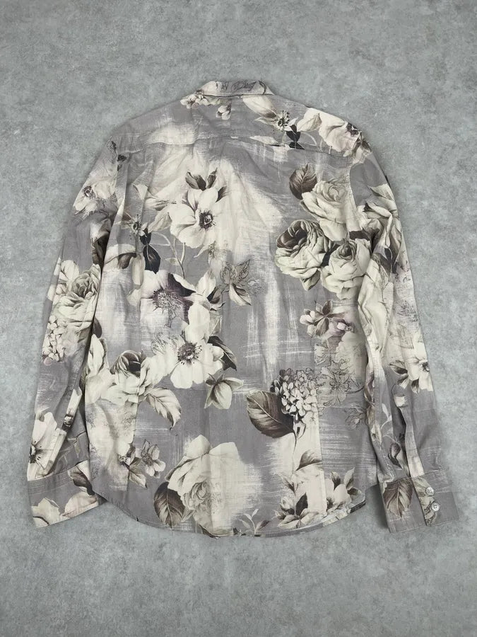 1990s Kenzo Flowers Shadow Cloudy Shirt mBBjoqr 4