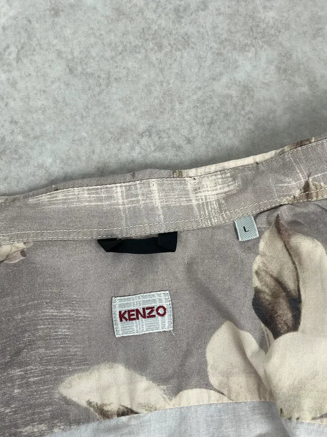 1990s Kenzo Flowers Shadow Cloudy Shirt mBBjoqr 8