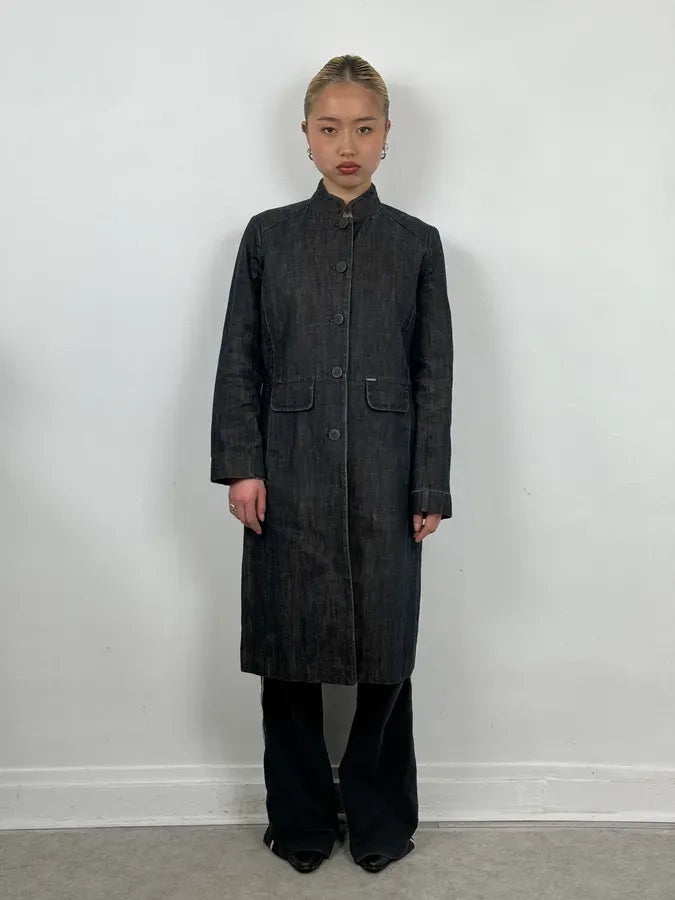 1990s Kenzo Traditional Master Denim Trench Coat RvjNvaP 1