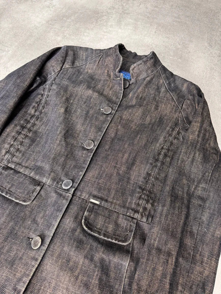 1990s Kenzo Traditional Master Denim Trench Coat RvjNvaP 3