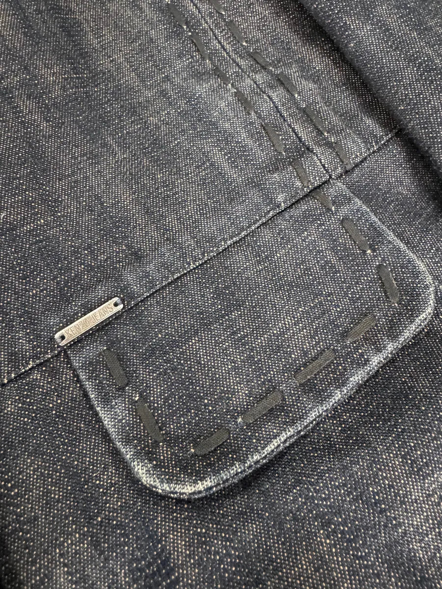 1990s Kenzo Traditional Master Denim Trench Coat RvjNvaP 7