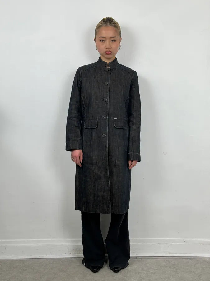 1990s Kenzo Traditional Master Denim Trench Coat RvjNvaP 1