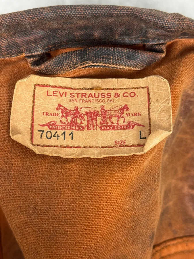 1990s Levi’s Biker Waxed Brown Jacket gUknTSl 10