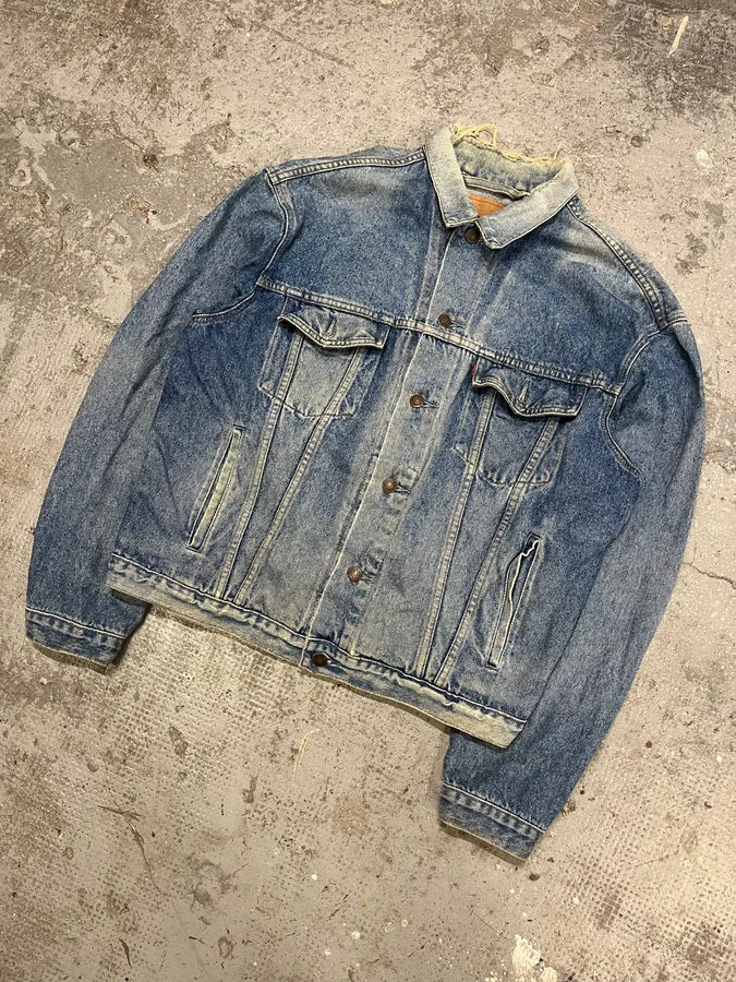 1990s Levi’s Blue Distressed Faded Denim Jacket (M/L) DghtNvI 3
