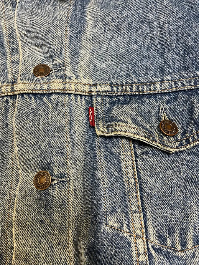 1990s Levi’s Blue Distressed Faded Denim Jacket (M/L) DghtNvI 8