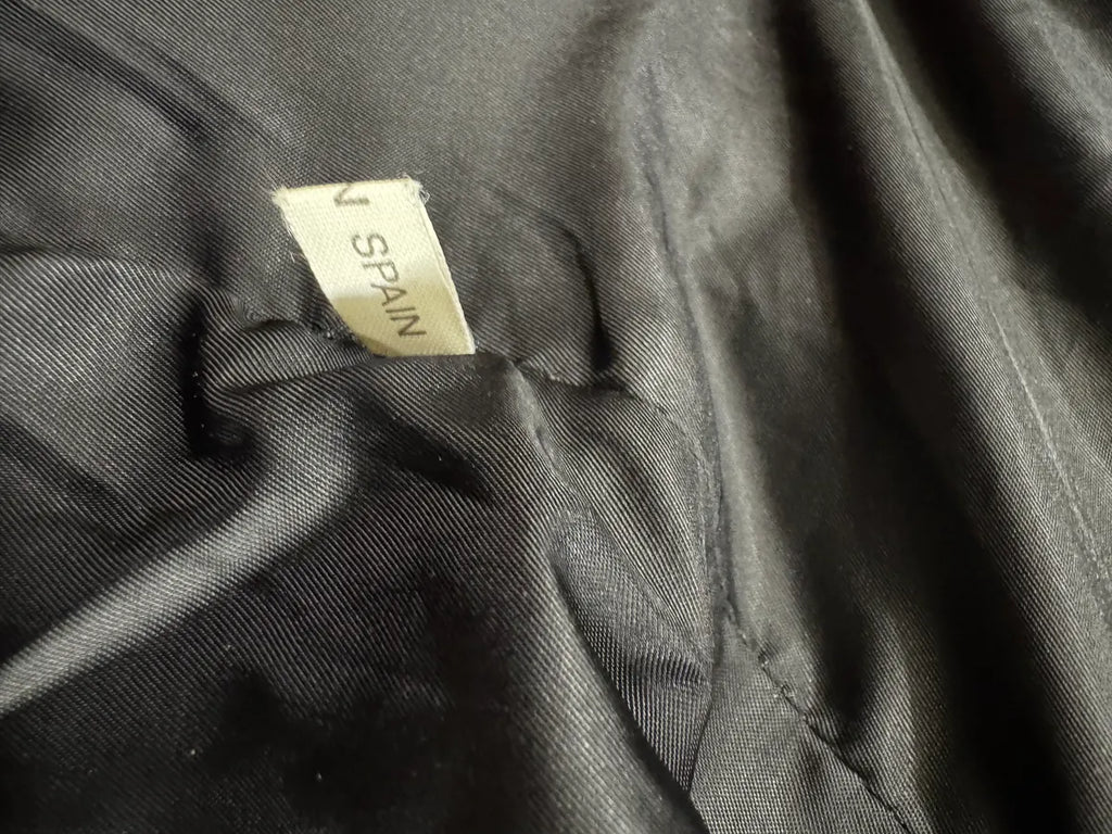 1990s Loewe Black Leather Bomber Jacket (L) 5