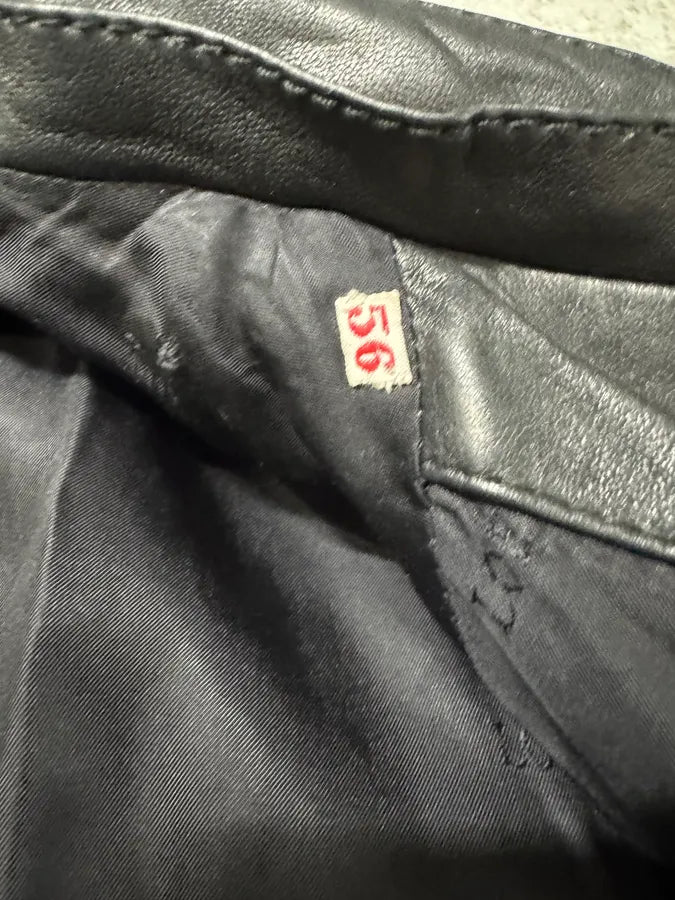 1990s Loewe Black Leather Bomber Jacket (L) 6