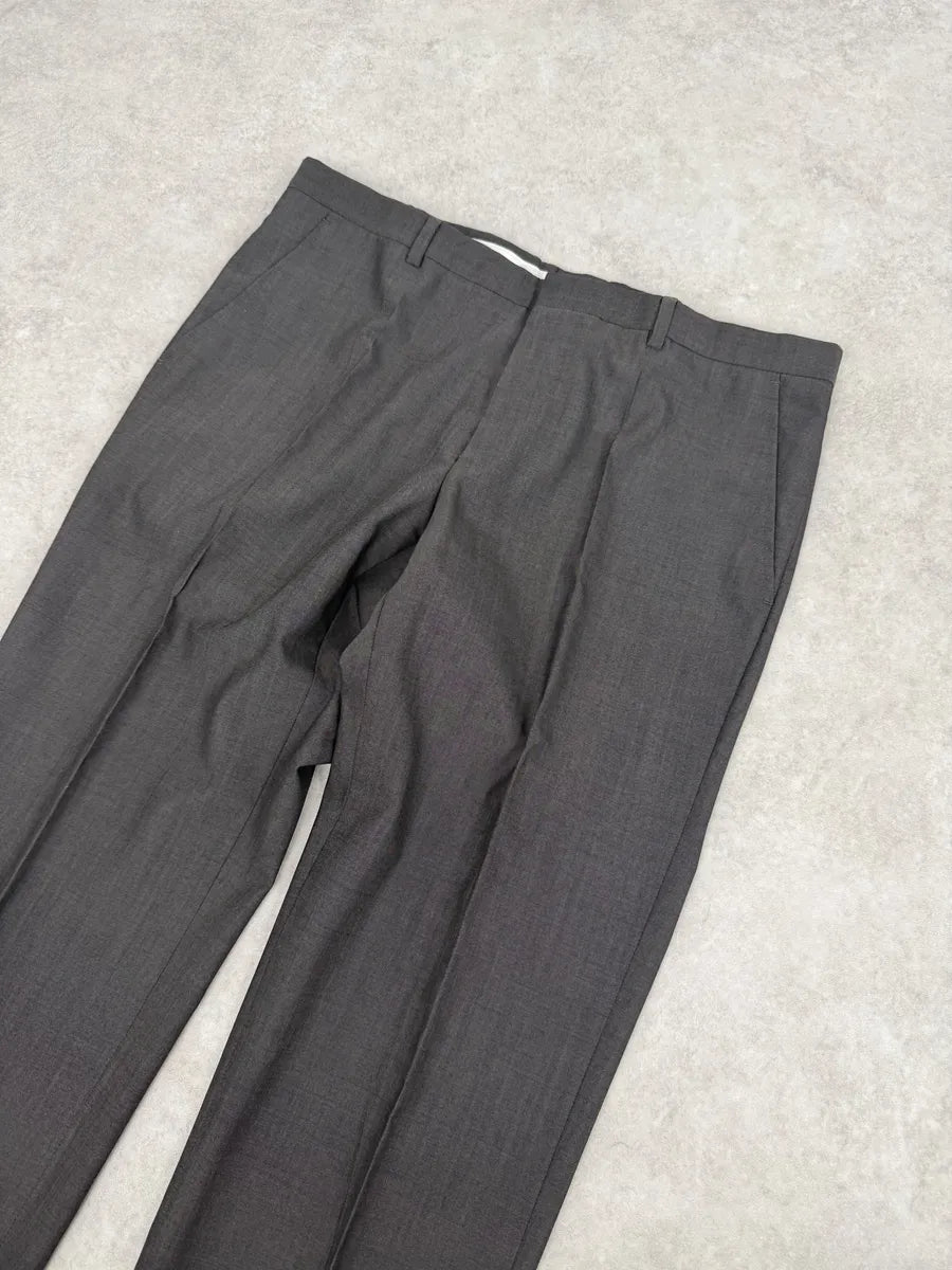 1990s Loro Piana Dark Grey Wool Tailored Pants fvLsnWR 8