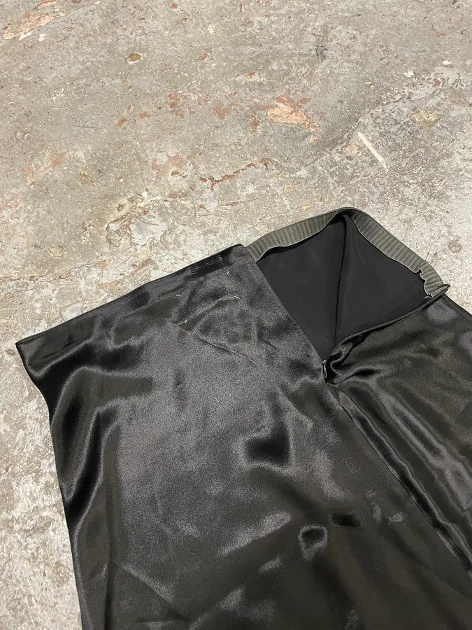 1990s Maison Martin Margiela Black Silk Skirt (M/L) NhnOBAq 4