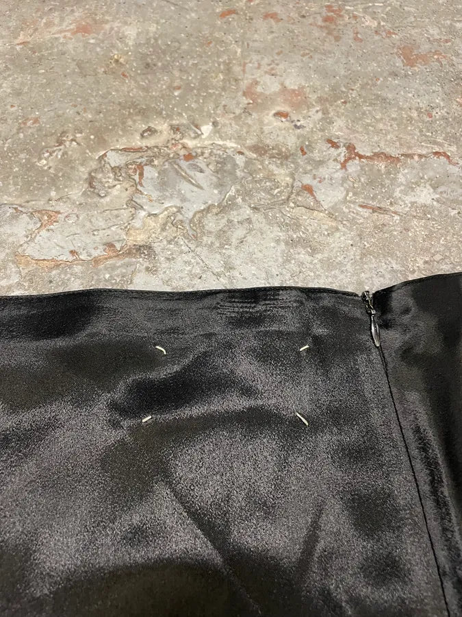 1990s Maison Martin Margiela Black Silk Skirt (M/L) NhnOBAq 6