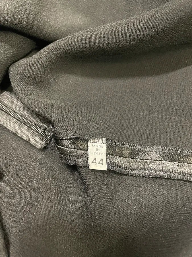 1990s Maison Martin Margiela Black Silk Skirt (M/L) NhnOBAq 8