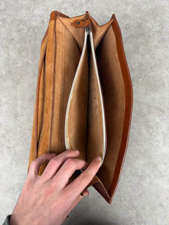 1990s Maison Martin Margiela Orange Signature Leather Bag IgWpvea 14