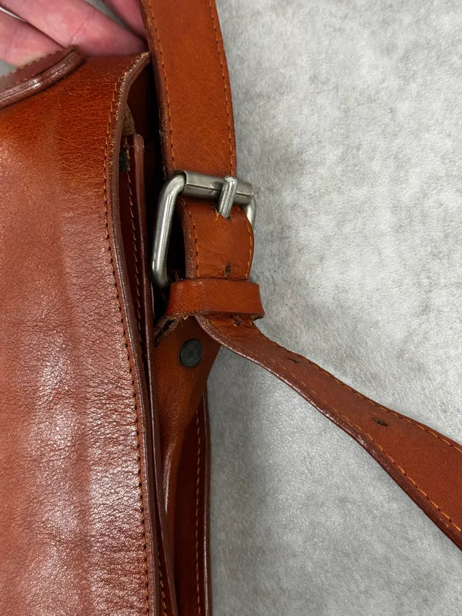 1990s Maison Martin Margiela Orange Signature Leather Bag IgWpvea 8