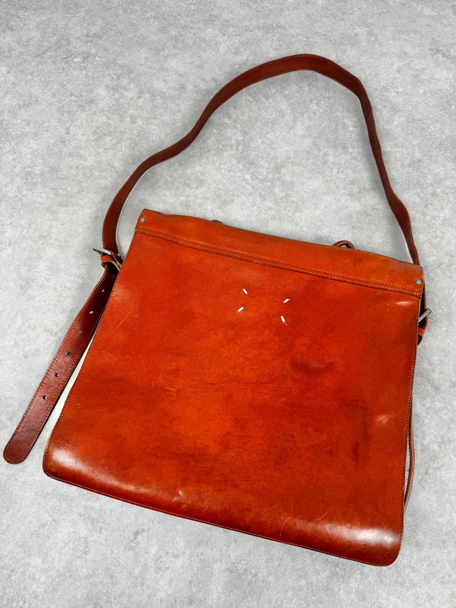 1990s Maison Martin Margiela Orange Signature Leather Bag IgWpvea 5