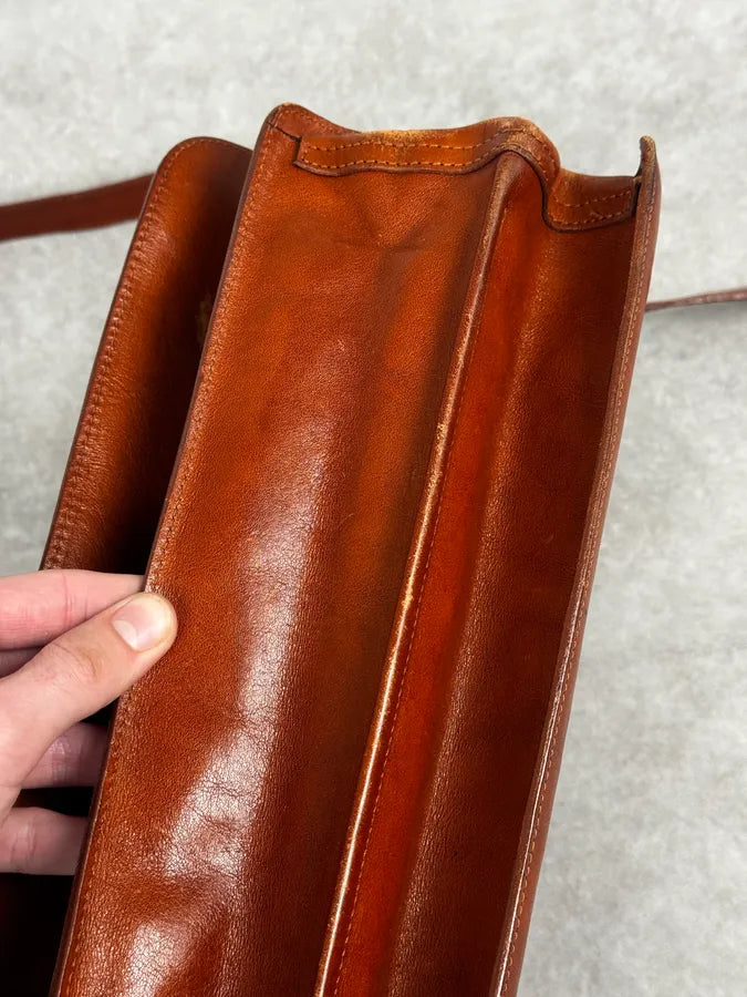 1990s Maison Martin Margiela Orange Signature Leather Bag IgWpvea 11