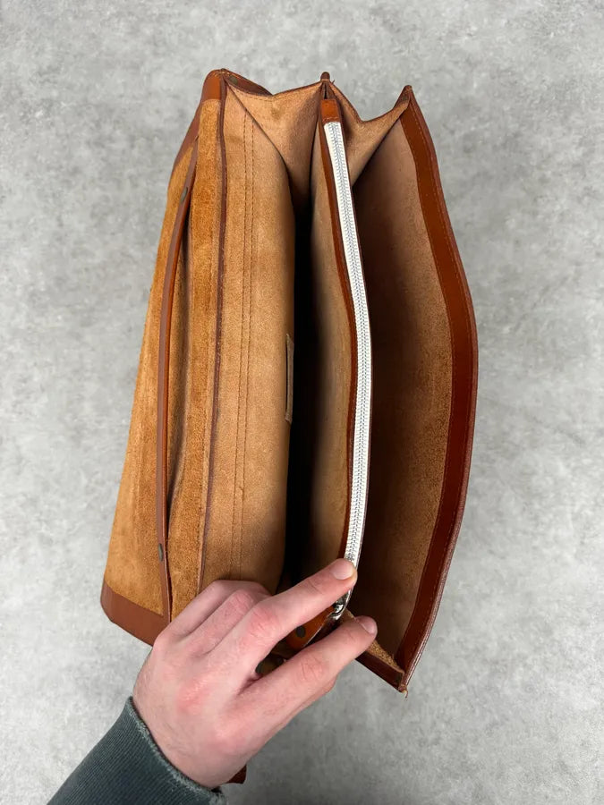 1990s Maison Martin Margiela Orange Signature Leather Bag IgWpvea 13