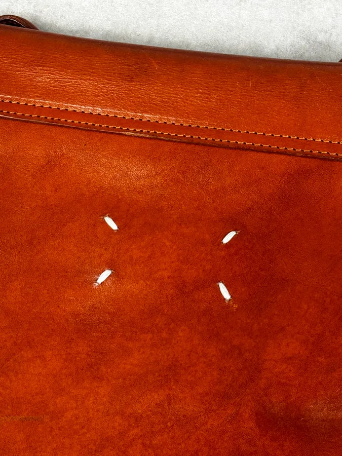 1990s Maison Martin Margiela Orange Signature Leather Bag IgWpvea 9
