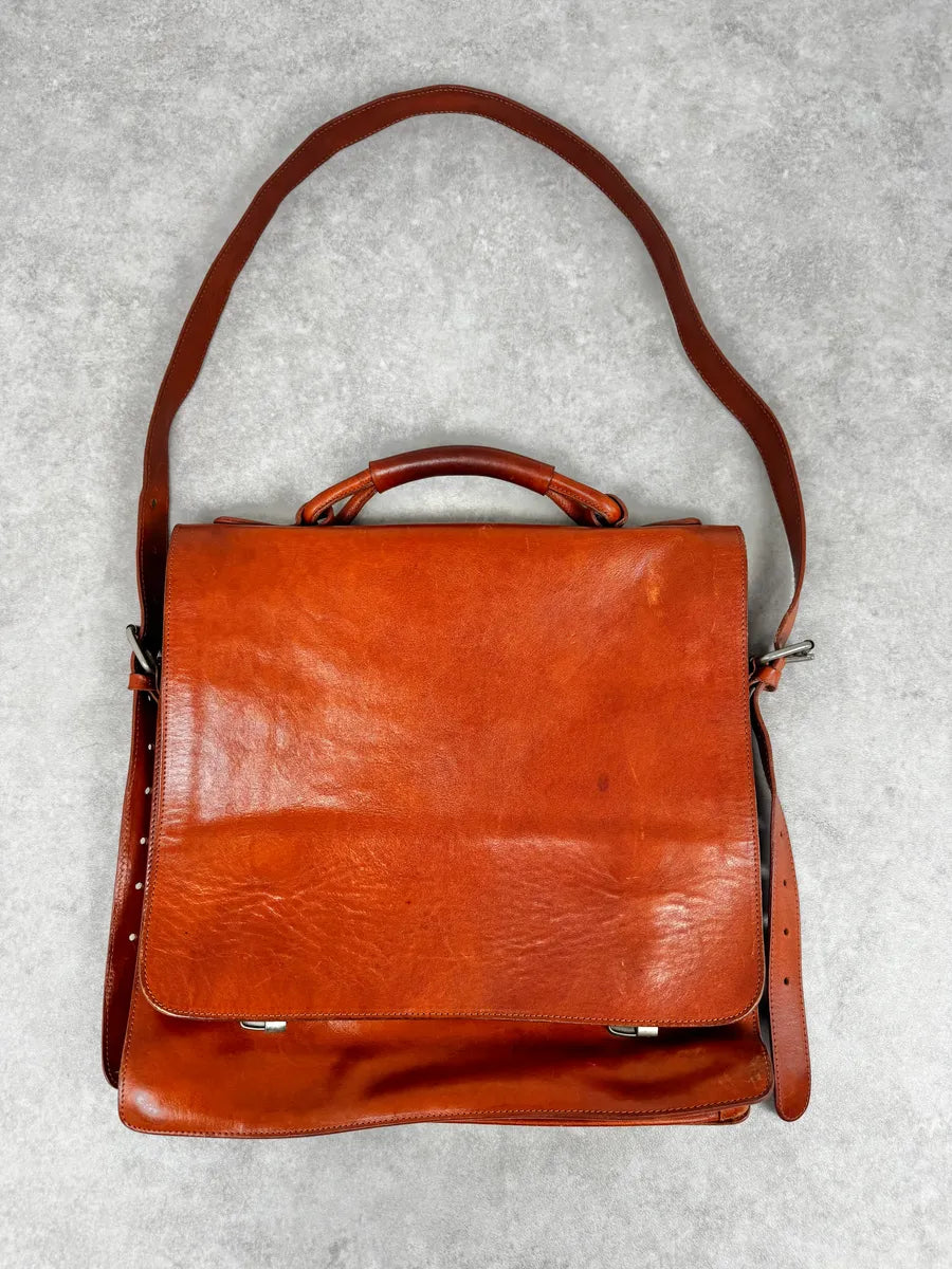 1990s Maison Martin Margiela Orange Signature Leather Bag IgWpvea 1