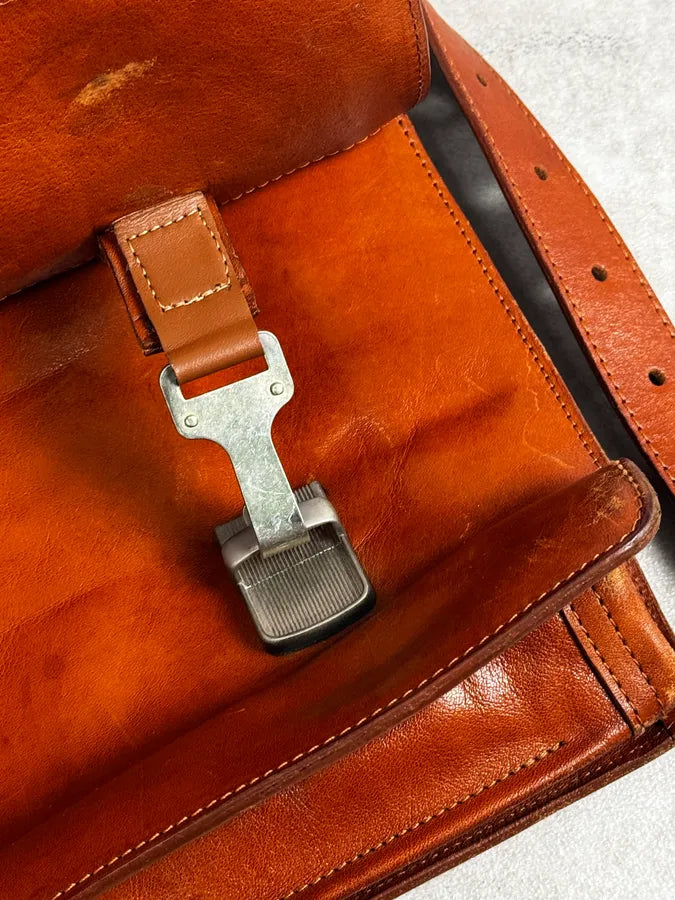 1990s Maison Martin Margiela Orange Signature Leather Bag IgWpvea 7